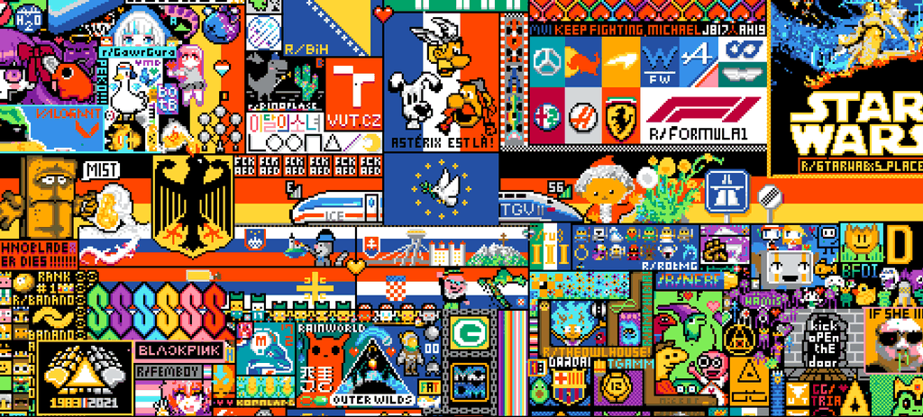 Full screenshot of r/place 2022 : r/place